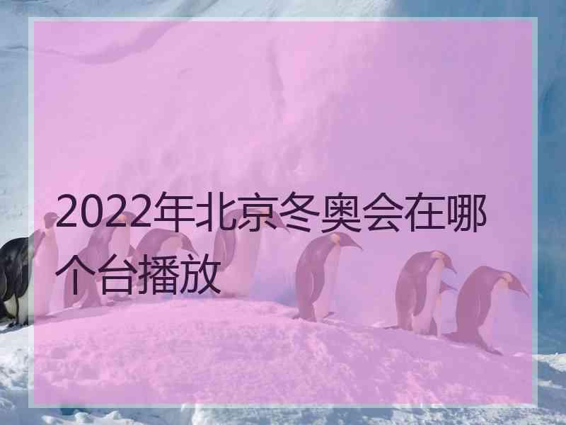 2022年北京冬奥会在哪个台播放