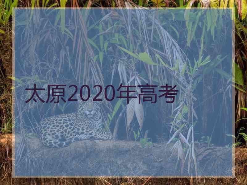 太原2020年高考