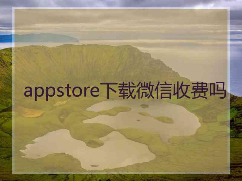 appstore下载微信收费吗