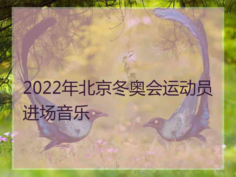 2022年北京冬奥会运动员进场音乐