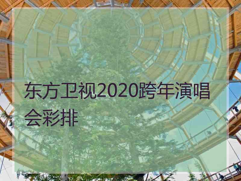 东方卫视2020跨年演唱会彩排