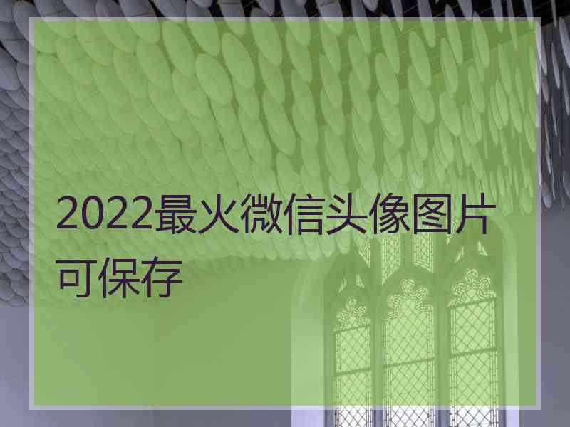 2022最火微信头像图片可保存