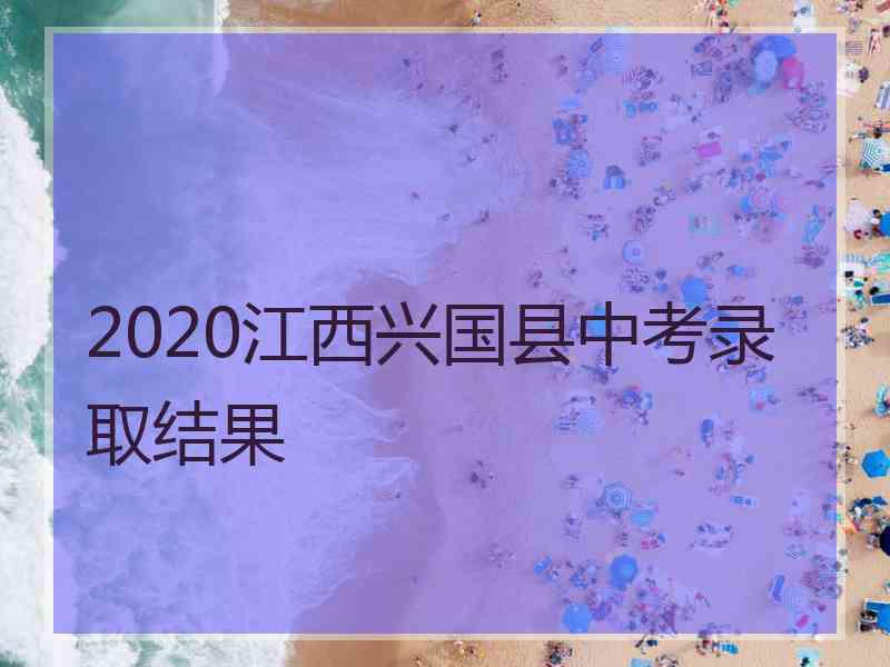 2020江西兴国县中考录取结果