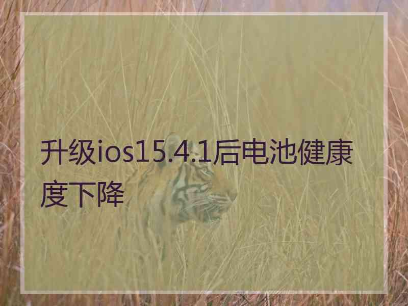 升级ios15.4.1后电池健康度下降