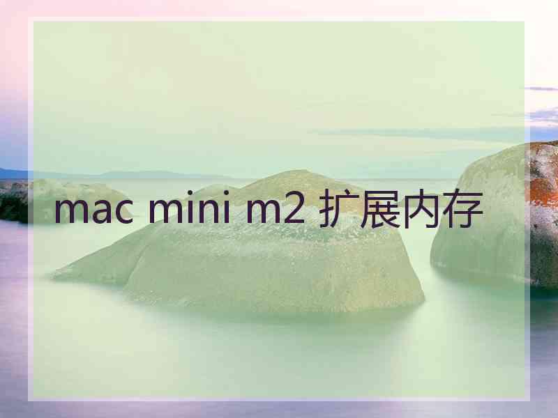 mac mini m2 扩展内存