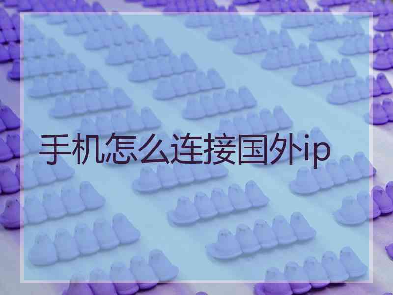 手机怎么连接国外ip