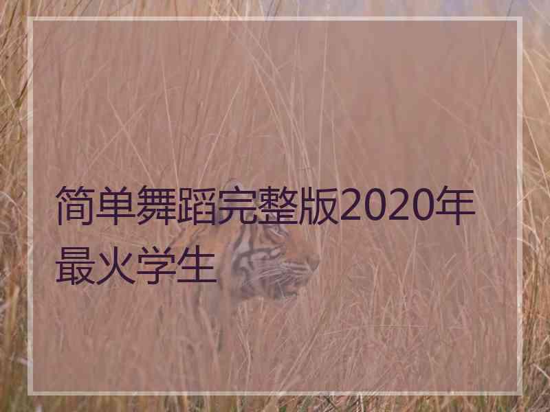 简单舞蹈完整版2020年最火学生