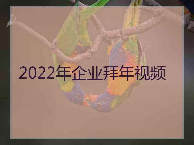 2022年企业拜年视频