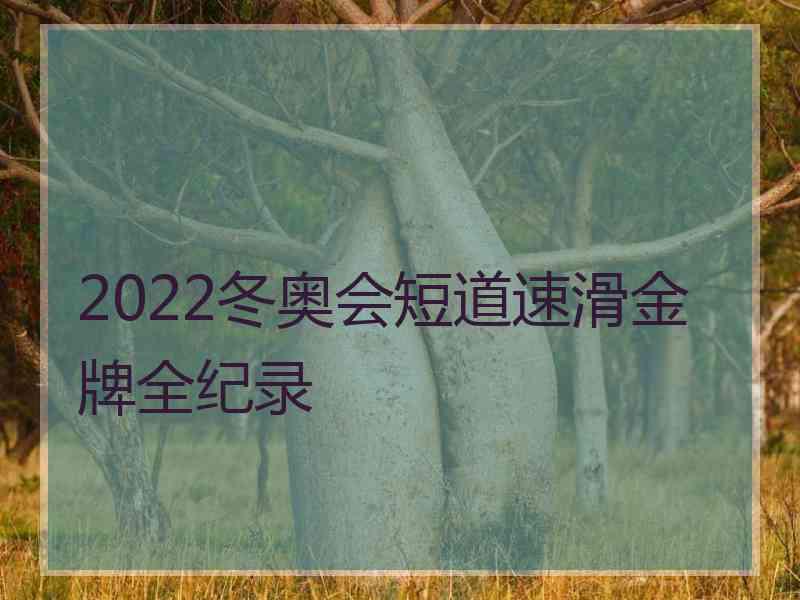 2022冬奥会短道速滑金牌全纪录