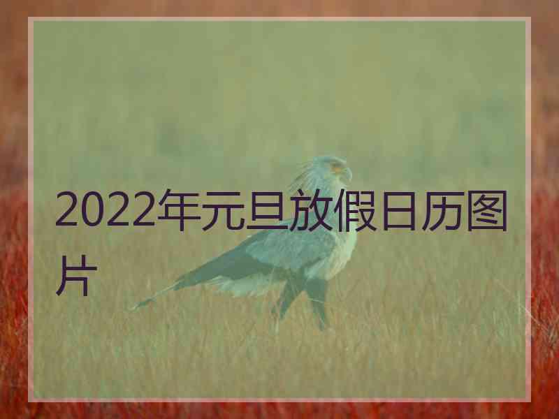 2022年元旦放假日历图片