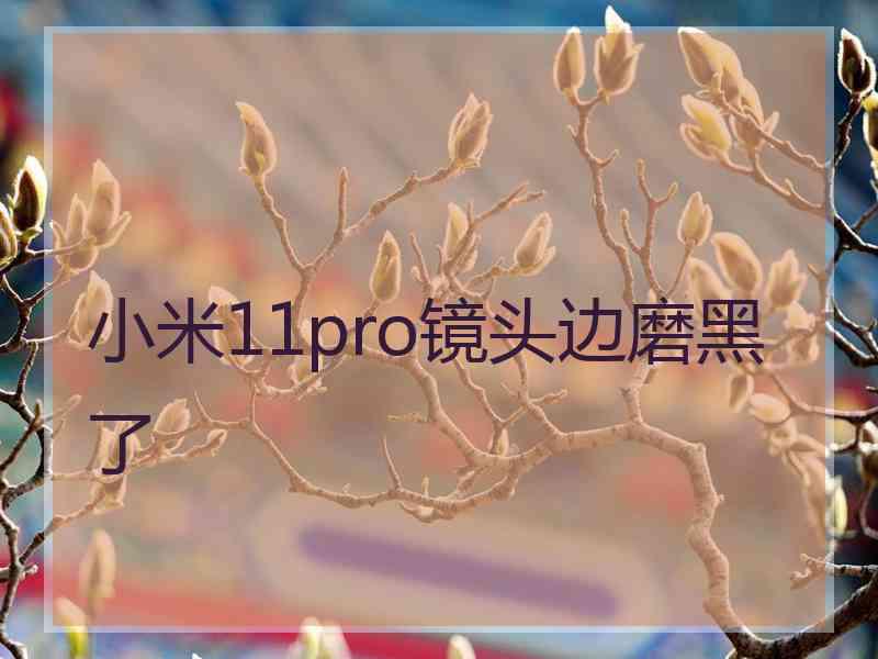 小米11pro镜头边磨黑了