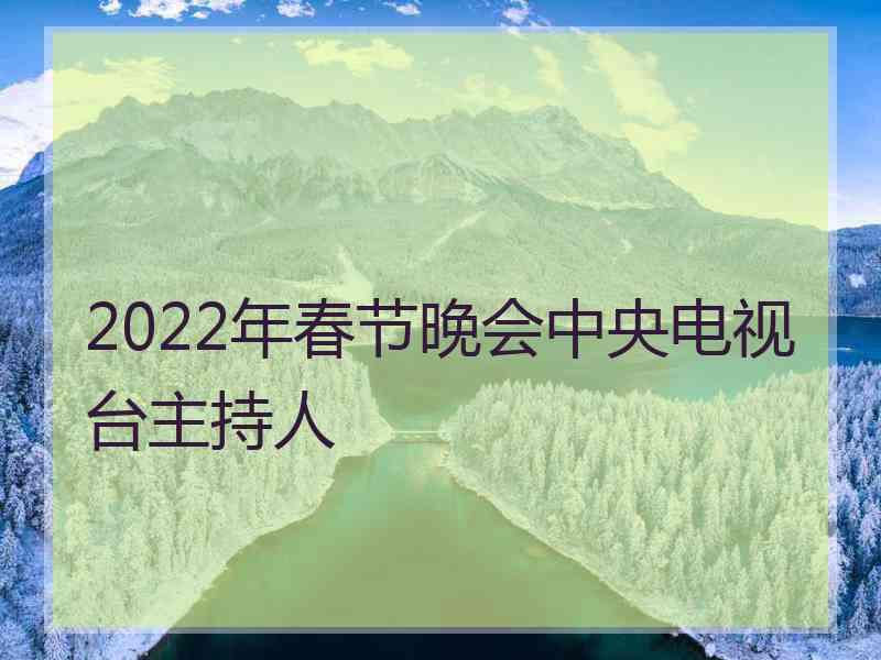 2022年春节晚会中央电视台主持人