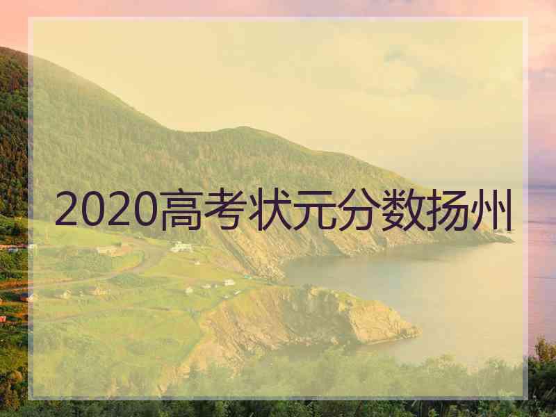 2020高考状元分数扬州