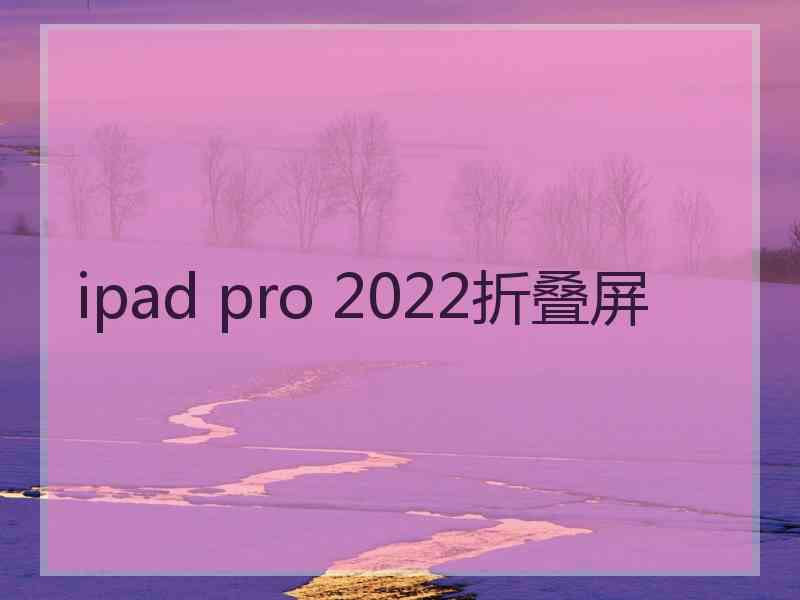 ipad pro 2022折叠屏