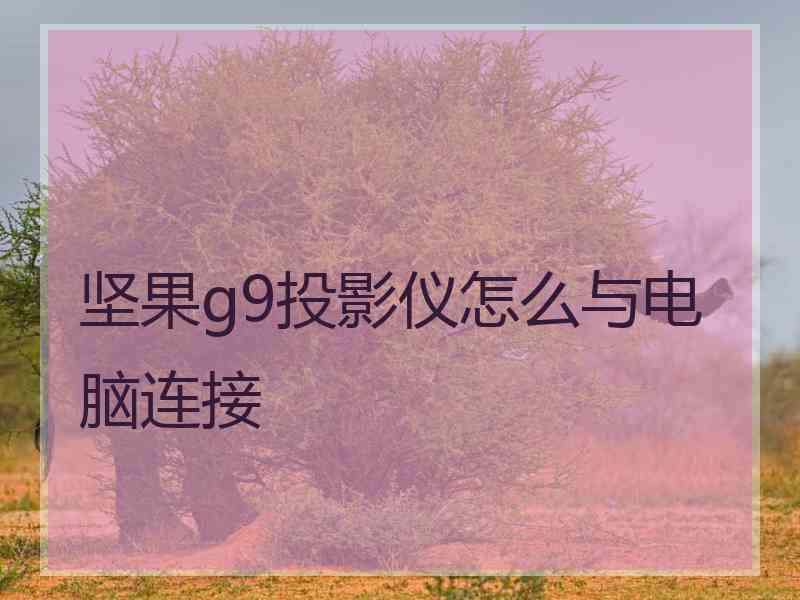 坚果g9投影仪怎么与电脑连接