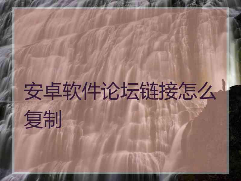 安卓软件论坛链接怎么复制