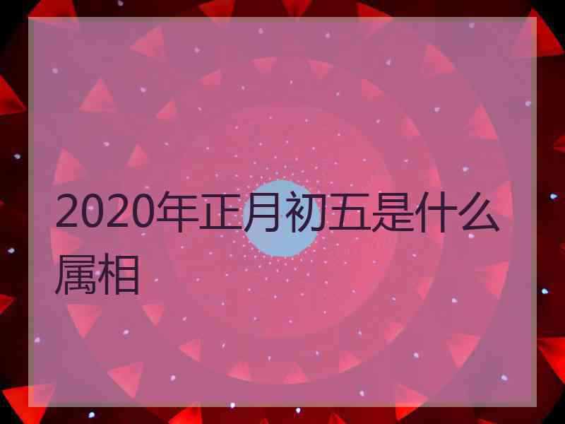 2020年正月初五是什么属相