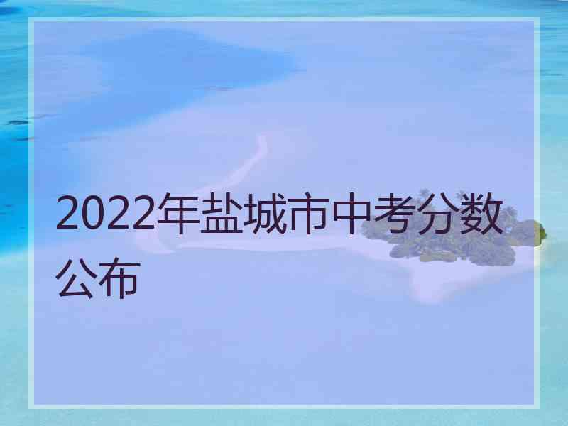 2022年盐城市中考分数公布