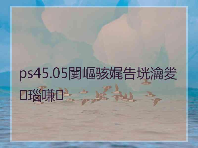 ps45.05闄嶇骇娓告垙瀹夎瑙嗛