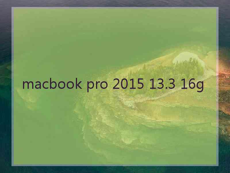 macbook pro 2015 13.3 16g