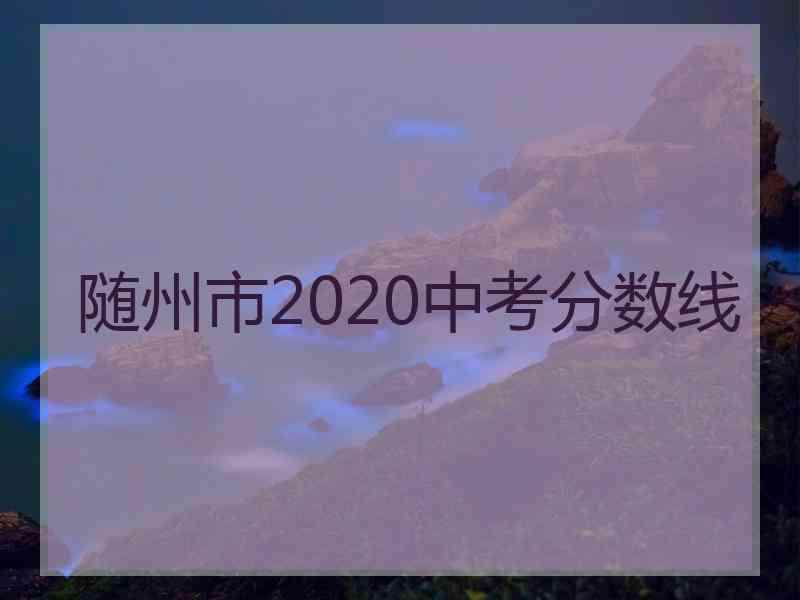 随州市2020中考分数线