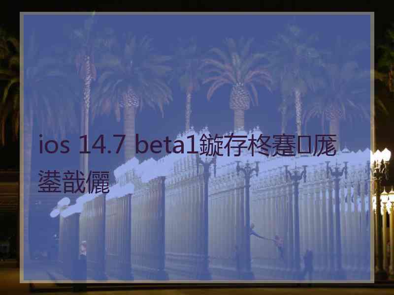 ios 14.7 beta1鏇存柊蹇厖鍙戠儷