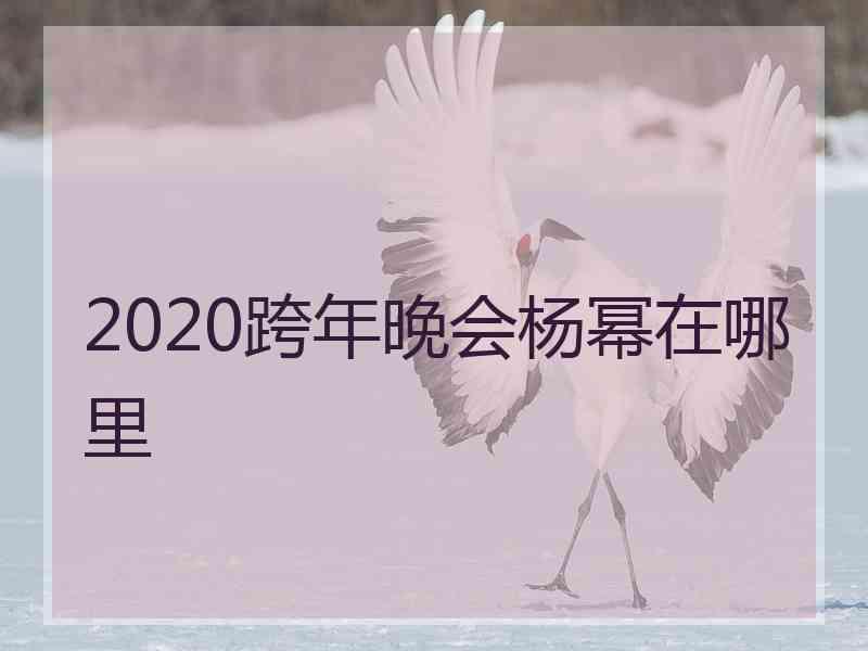 2020跨年晚会杨幂在哪里