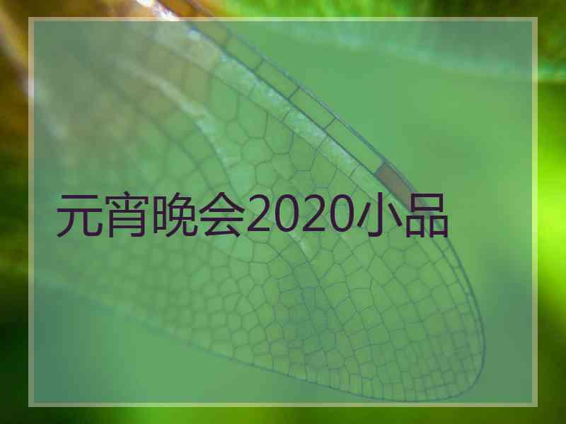 元宵晚会2020小品