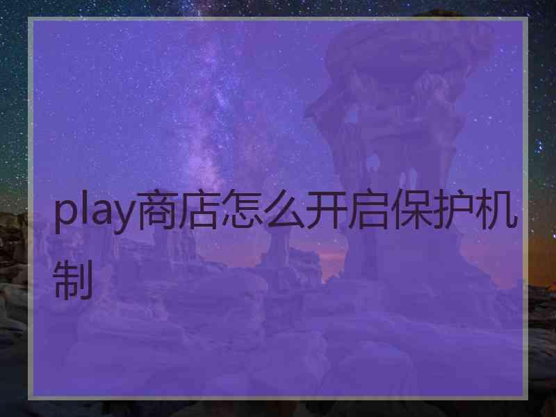 play商店怎么开启保护机制