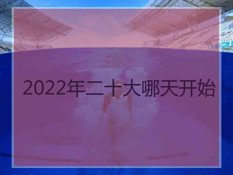 2022年二十大哪天开始