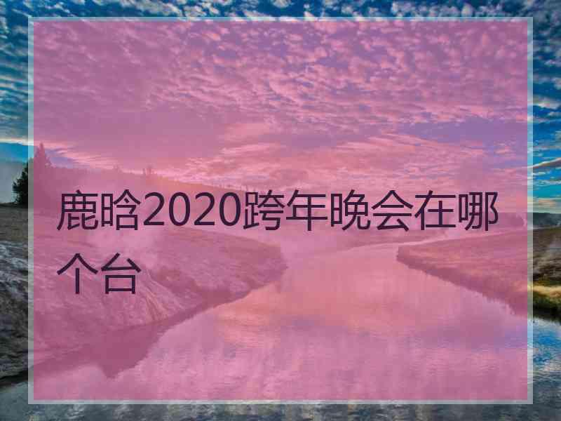 鹿晗2020跨年晚会在哪个台