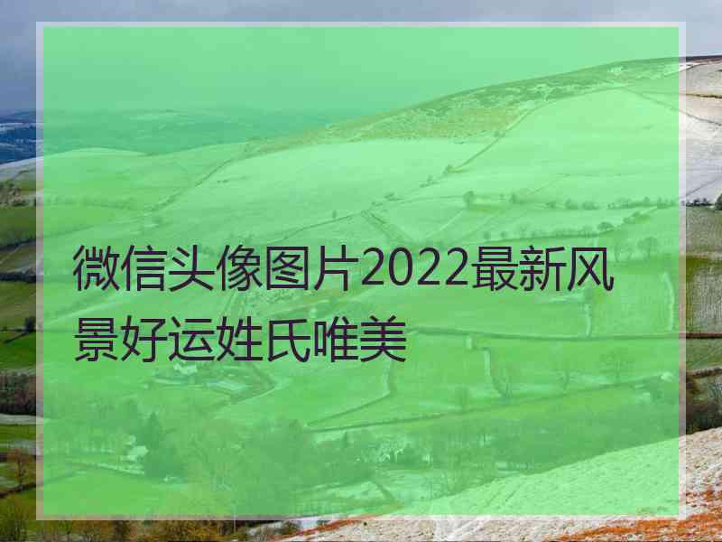 微信头像图片2022最新风景好运姓氏唯美