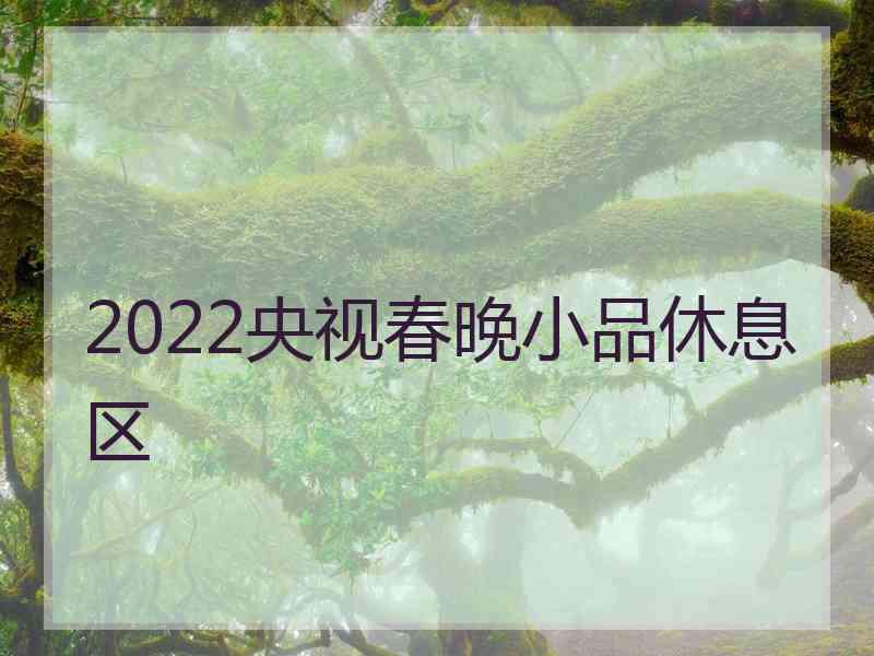 2022央视春晚小品休息区