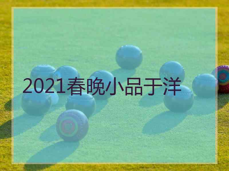 2021春晚小品于洋