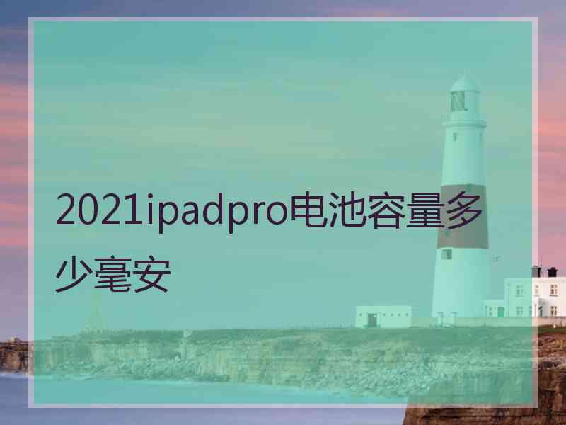 2021ipadpro电池容量多少毫安