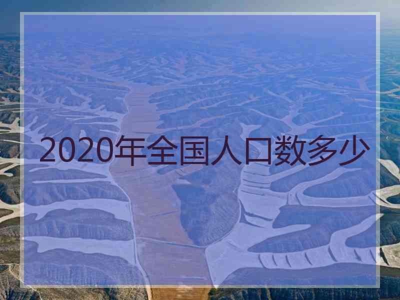 2020年全国人口数多少