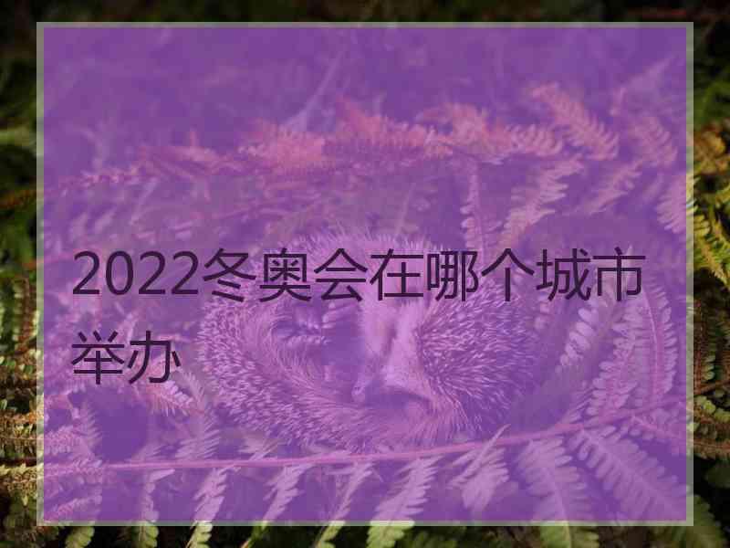 2022冬奥会在哪个城市举办