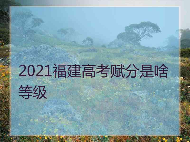 2021福建高考赋分是啥等级