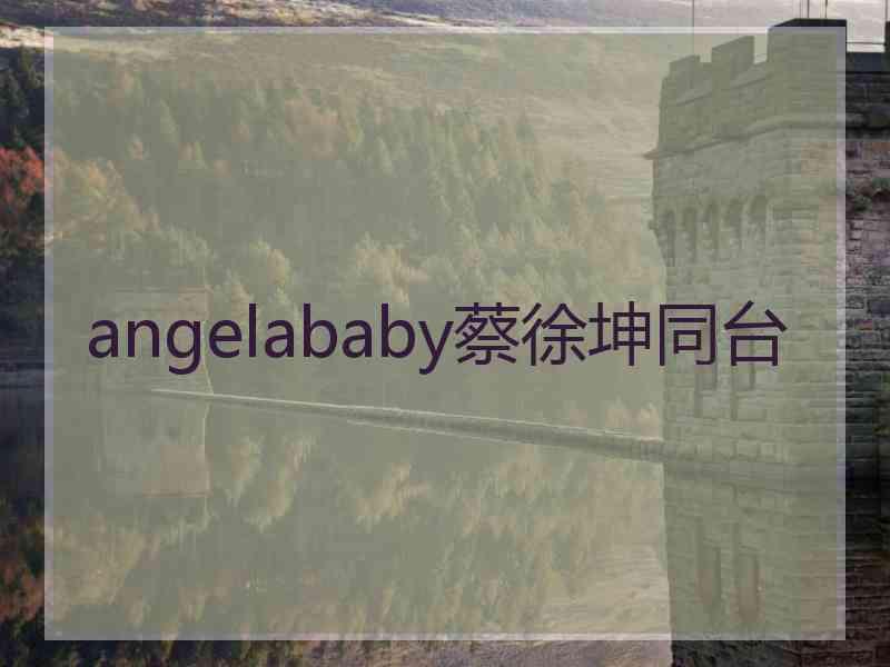 angelababy蔡徐坤同台