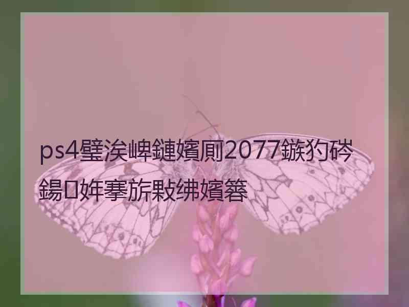 ps4璧涘崥鏈嬪厠2077鏃犳硶鍚姩搴旂敤绋嬪簭