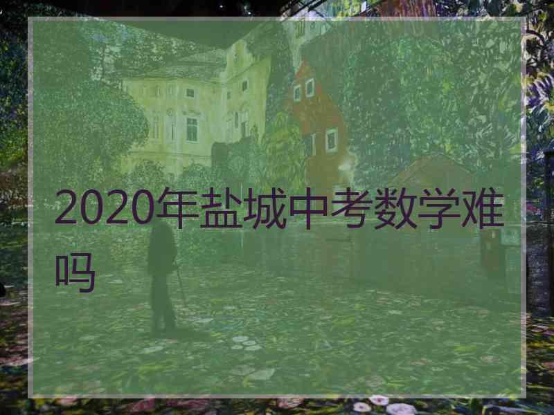 2020年盐城中考数学难吗