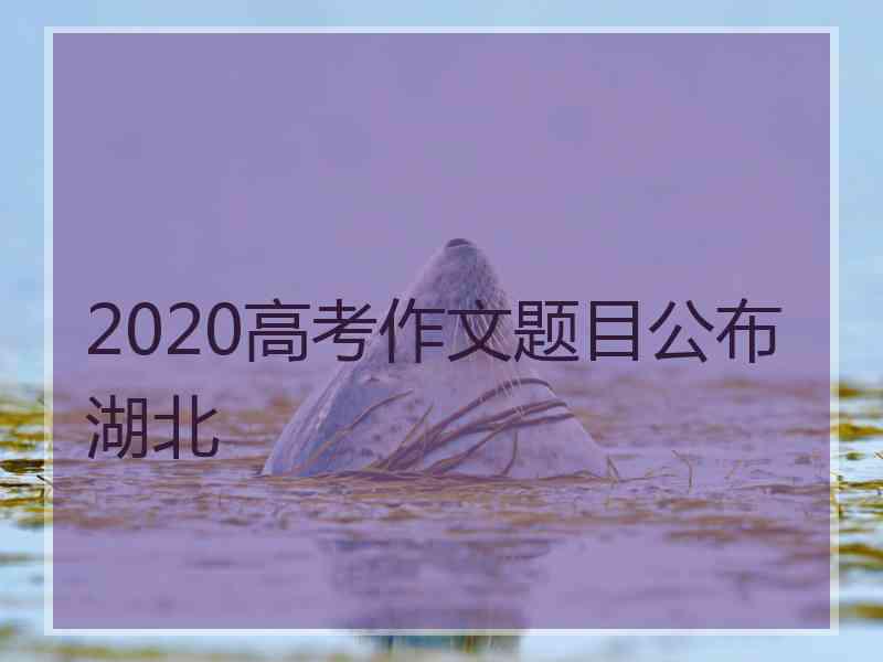 2020高考作文题目公布湖北