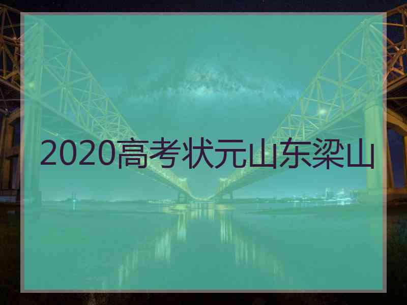 2020高考状元山东梁山