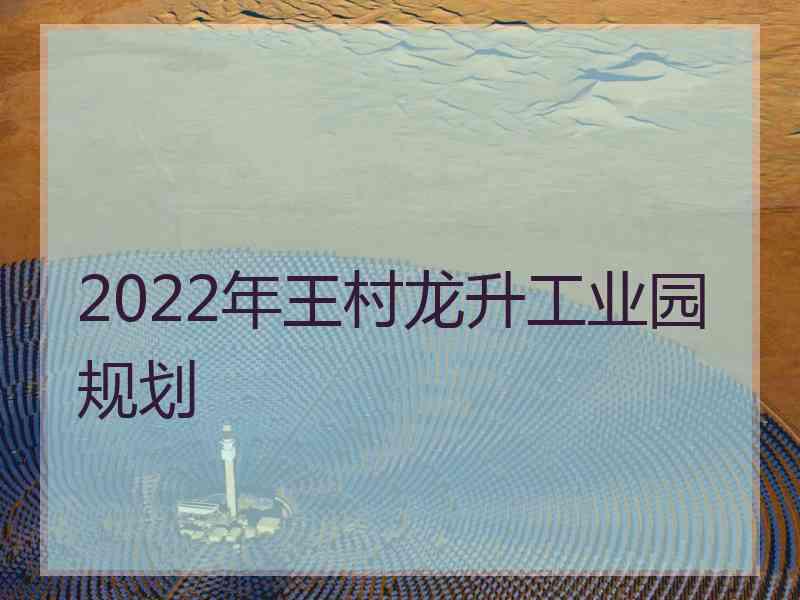 2022年王村龙升工业园规划