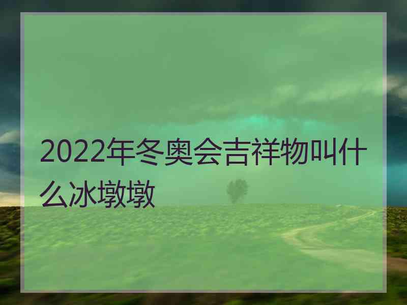 2022年冬奥会吉祥物叫什么冰墩墩