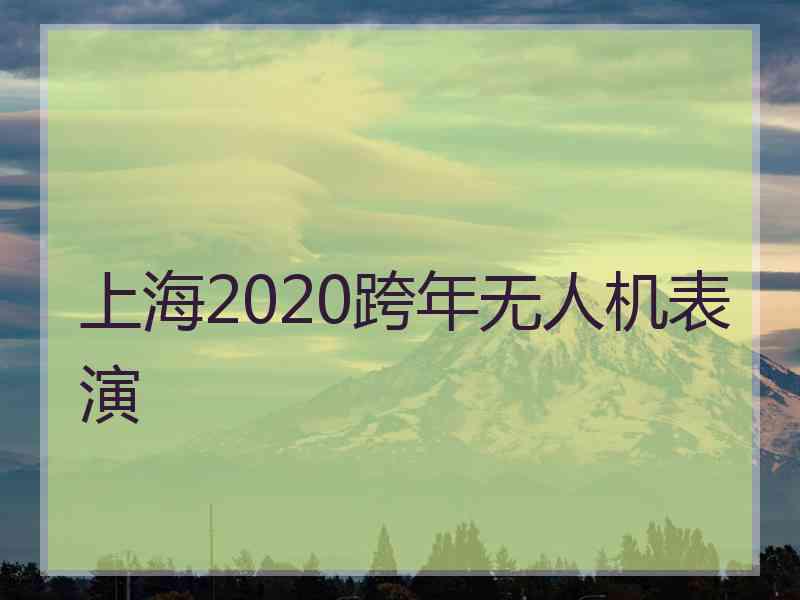 上海2020跨年无人机表演