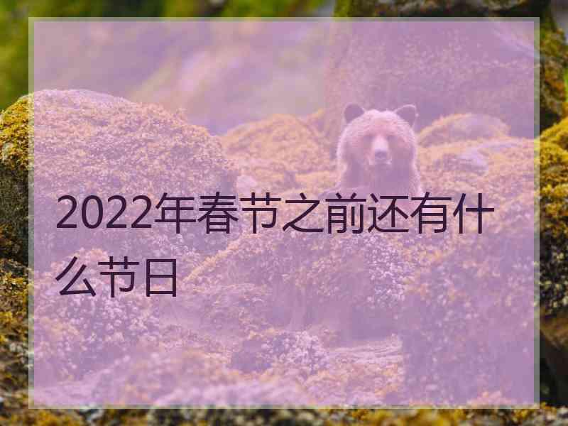 2022年春节之前还有什么节日