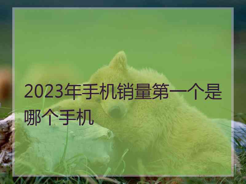 2023年手机销量第一个是哪个手机