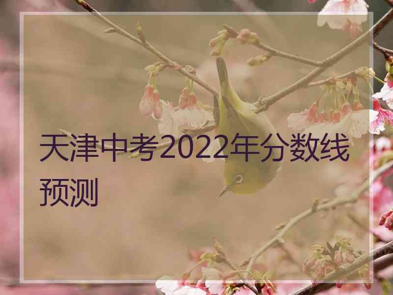 天津中考2022年分数线预测