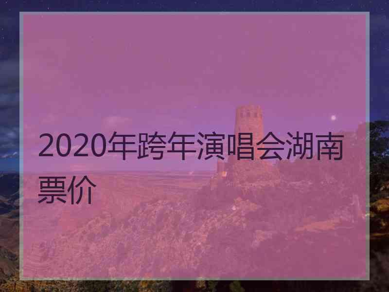 2020年跨年演唱会湖南票价